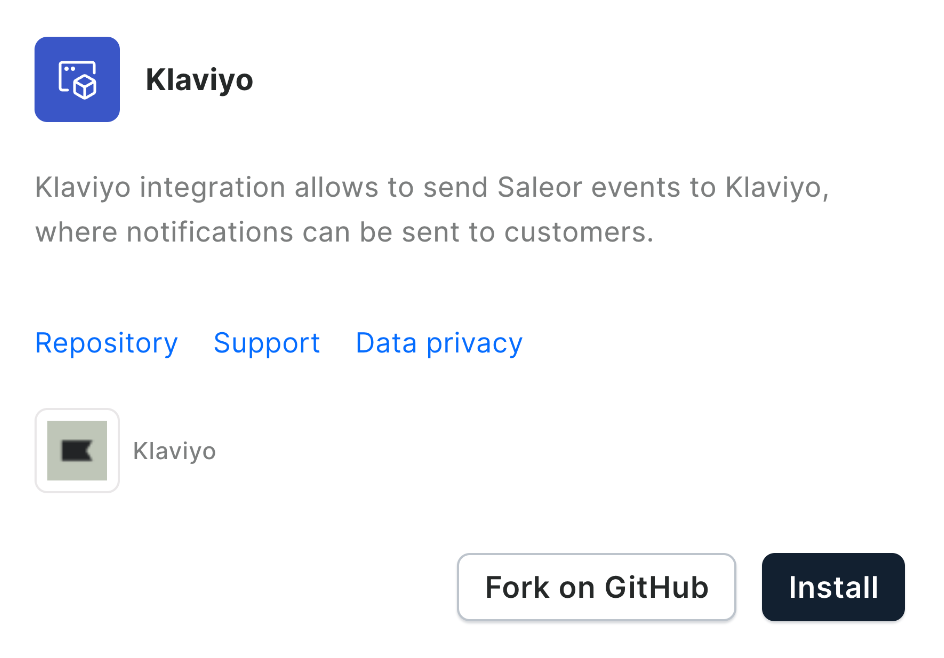 Klaviyo integration